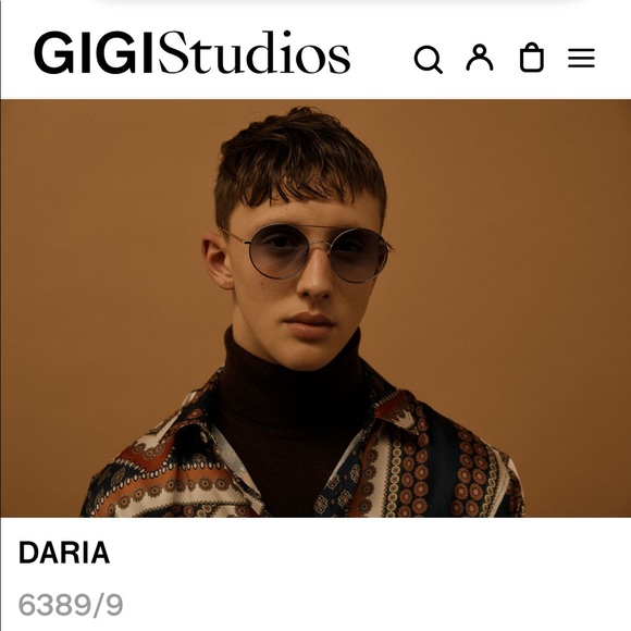 Gigi Studios Daria Unisex Stainless Steel Sunglasses - Picture 3 of 4